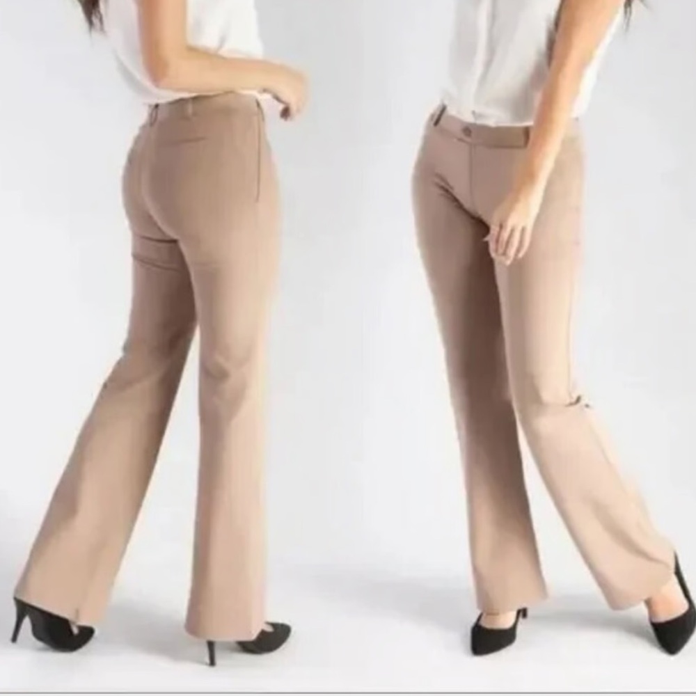 BetaBrand tan classic yoga dress pants L Long